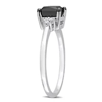 4/5 ct. t.w. Black and White Diamond Engagement Ring 14K Gold