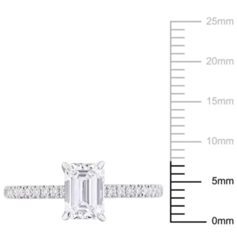 ct. t.w. Lab Grown Diamond Engagement Ring 14K White Gold