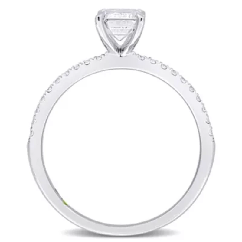 ct. t.w. Lab Grown Diamond Engagement Ring 14K White Gold