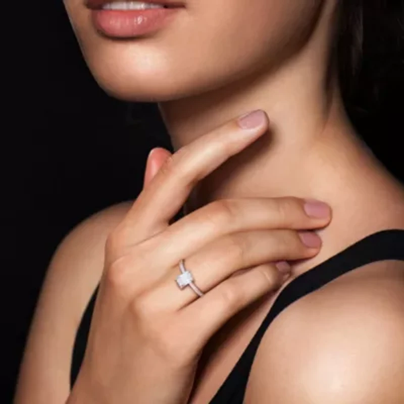 ct. t.w. Lab Grown Diamond Engagement Ring 14K White Gold