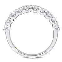 1 ct. t.w. Lab Grown Diamond Semi-Eternity Ring 14K White Gold