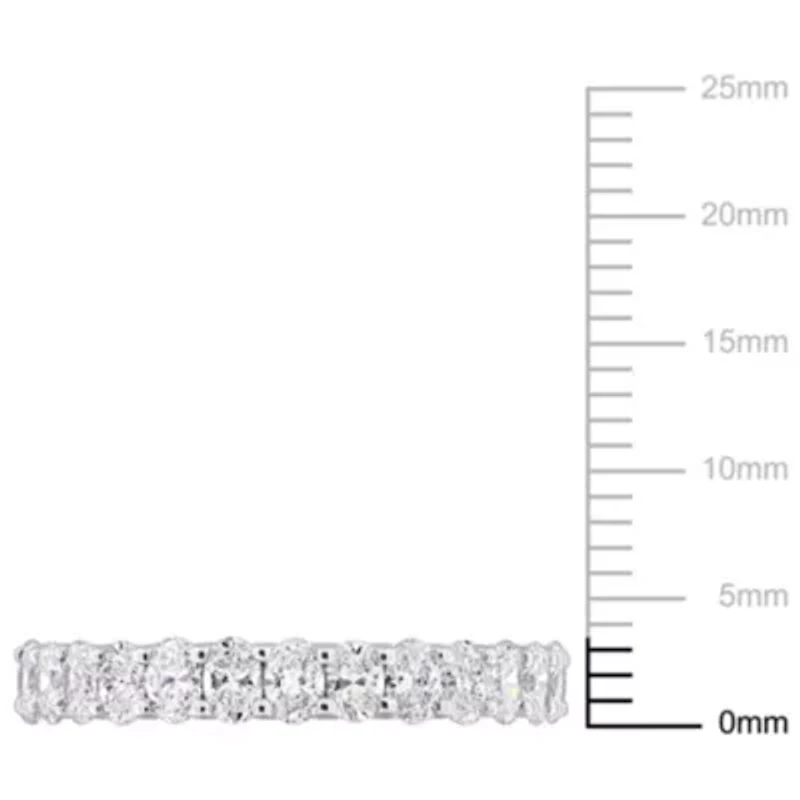 2.24 ct. t.w. Lab Grown Diamond and Tsavorite Eternity Ring 14K White Gold