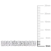 2.24 ct. t.w. Lab Grown Diamond and Tsavorite Eternity Ring 14K White Gold