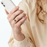 1.15 ct. t.w. Black and White Diamond Halo Ring 14K Gold