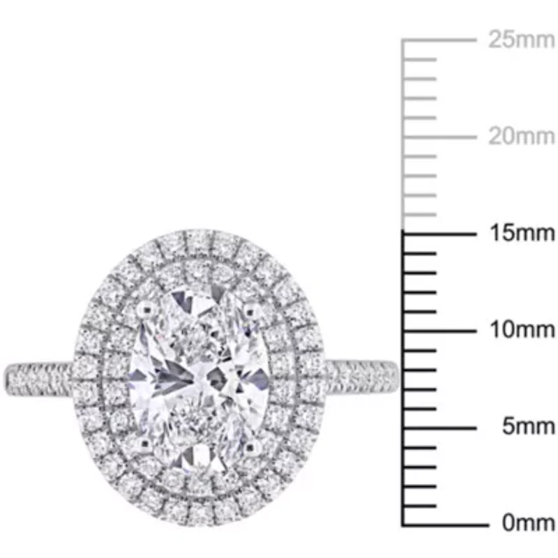 2.52 ct. t.w. Lab Grown Diamond and Tsavorite Fashion Ring 14K White Gold