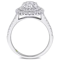 2.52 ct. t.w. Lab Grown Diamond and Tsavorite Fashion Ring 14K White Gold