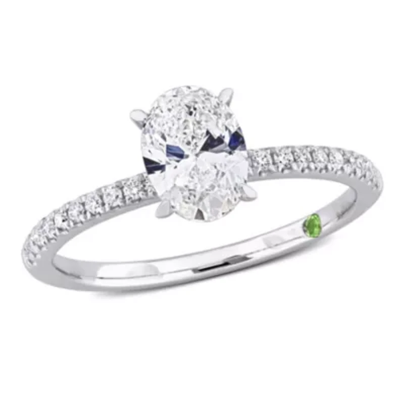 ct. t.w. Lab Grown Diamond Engagement Ring 14K White Gold