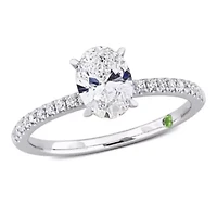 ct. t.w. Lab Grown Diamond Engagement Ring 14K White Gold
