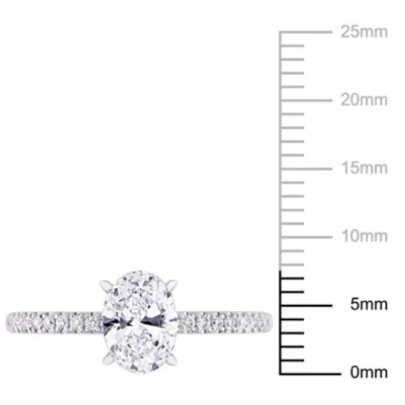 ct. t.w. Lab Grown Diamond Engagement Ring 14K White Gold