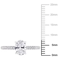 ct. t.w. Lab Grown Diamond Engagement Ring 14K White Gold