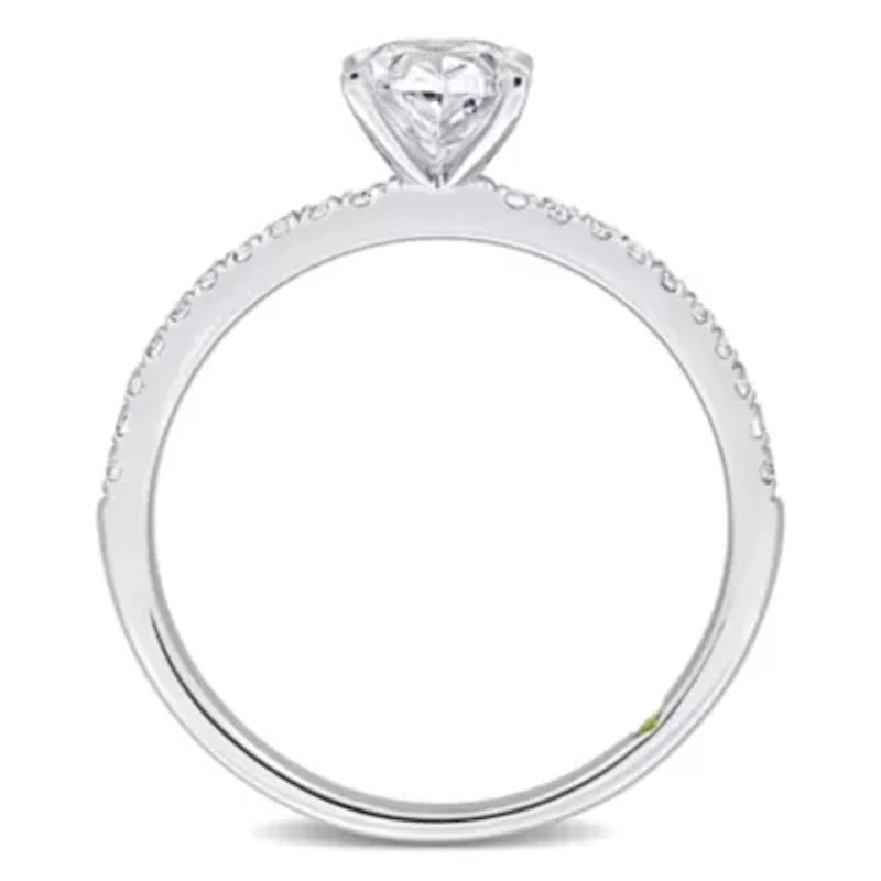 ct. t.w. Lab Grown Diamond Engagement Ring 14K White Gold