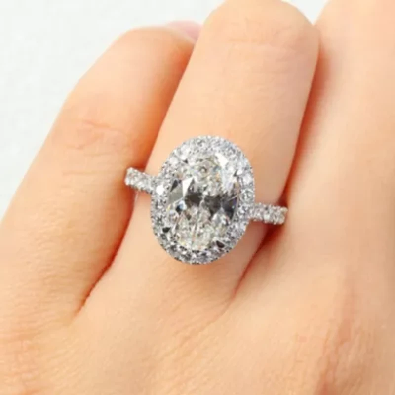 3.90 ct. t.w. Lab Grown Diamond Engagement Ring 14K White Gold