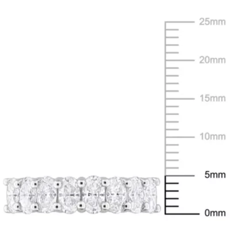 Lab Created Moissanite Anniversary Ring Sterling Silver