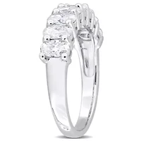 Lab Created Moissanite Anniversary Ring Sterling Silver