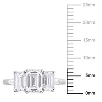 Lab Created Moissanite Engagement Ring Sterling Silver