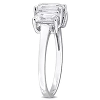 Lab Created Moissanite Engagement Ring Sterling Silver