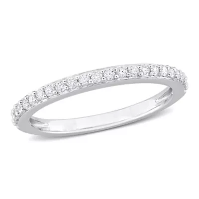 Lab Created Moissanite Eternity Ring Sterling Silver
