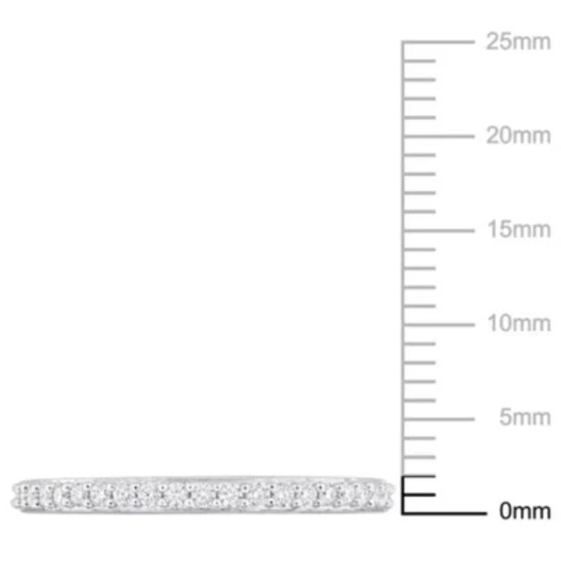 Lab Created Moissanite Eternity Ring Sterling Silver