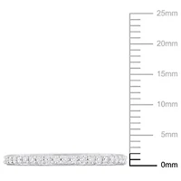 Lab Created Moissanite Eternity Ring Sterling Silver