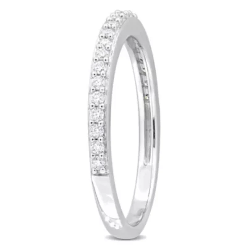 Lab Created Moissanite Eternity Ring Sterling Silver