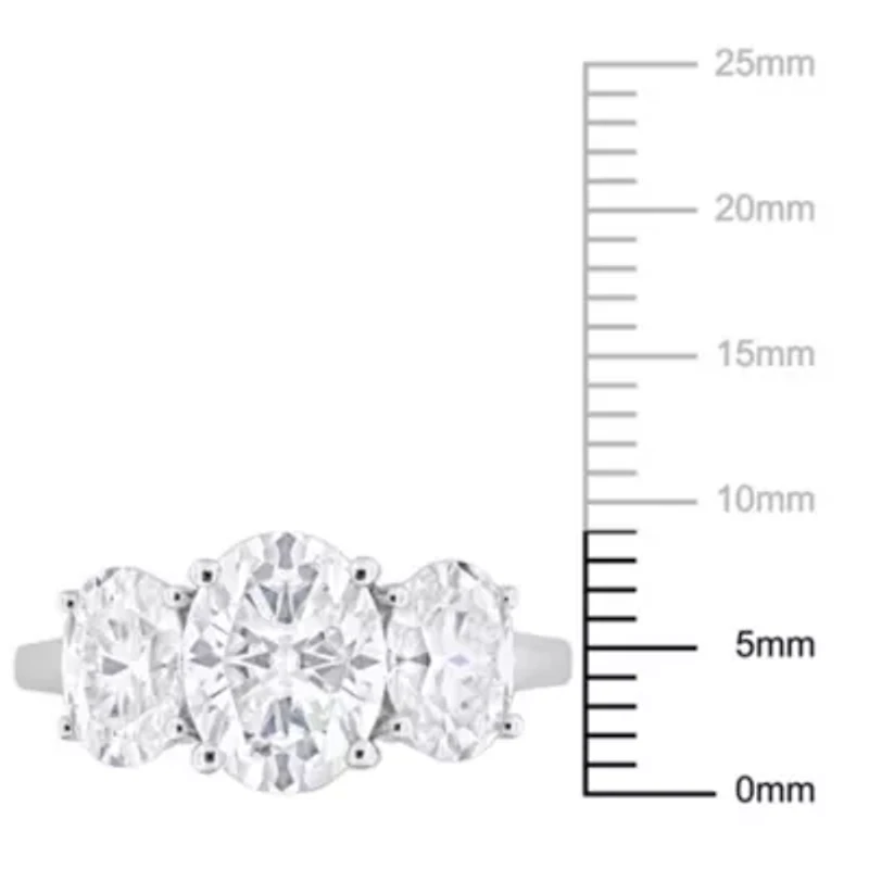 Lab Created Moissanite Engagement Ring Sterling Silver