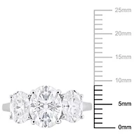 Lab Created Moissanite Engagement Ring Sterling Silver