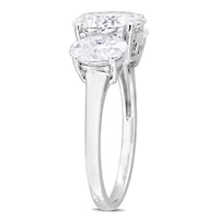 Lab Created Moissanite Engagement Ring Sterling Silver