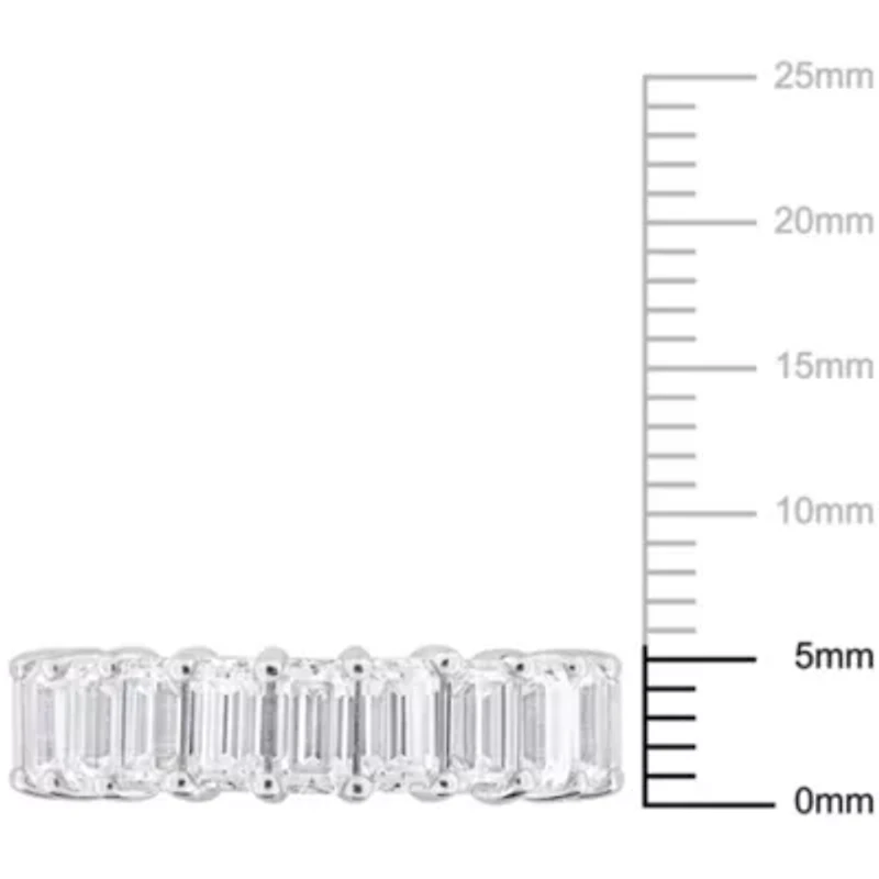 Lab Created Moissanite Eternity Ring Sterling Silver