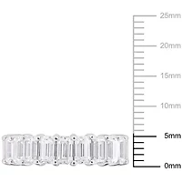 Lab Created Moissanite Eternity Ring Sterling Silver