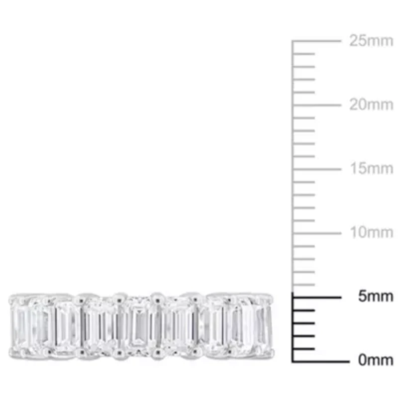 Lab Created Moissanite Anniversary Ring Sterling Silver