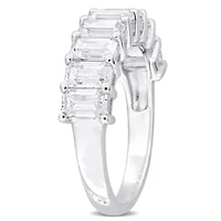 Lab Created Moissanite Anniversary Ring Sterling Silver