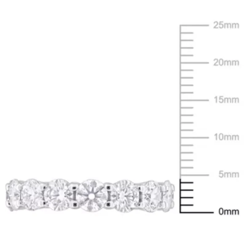 Lab Created Moissanite Eternity Ring Sterling Silver