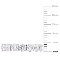 Lab Created Moissanite Eternity Ring Sterling Silver