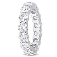 Lab Created Moissanite Eternity Ring Sterling Silver