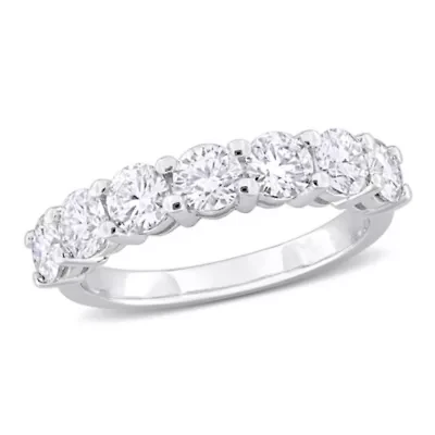 Lab Created Moissanite Anniversary Ring Sterling Silver