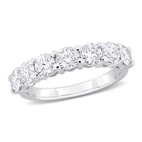 Lab Created Moissanite Anniversary Ring Sterling Silver