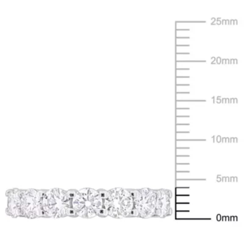 Lab Created Moissanite Anniversary Ring Sterling Silver
