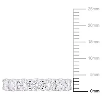 Lab Created Moissanite Anniversary Ring Sterling Silver