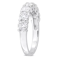 Lab Created Moissanite Anniversary Ring Sterling Silver