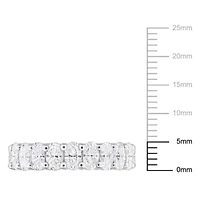 Lab Created Moissanite Eternity Ring Sterling Silver