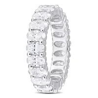 Lab Created Moissanite Eternity Ring Sterling Silver