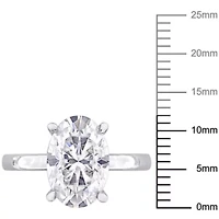 Lab Created Moissanite Engagement Ring Sterling Silver