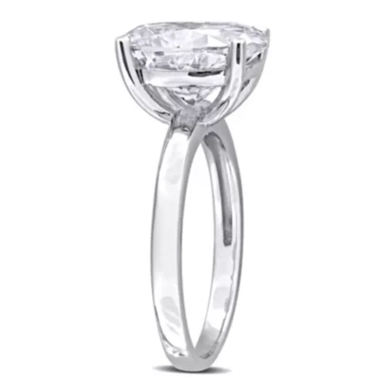 Lab Created Moissanite Engagement Ring Sterling Silver