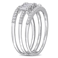 5/8 ct. t.w. Diamond 3-Row Wedding Band 14K White Gold