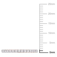 Lab Created White Sapphire Semi-Eternity Ring 10K Rose Gold