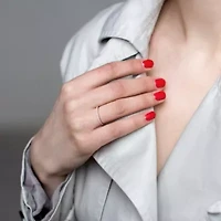 Lab Created White Sapphire Semi-Eternity Ring 10K Rose Gold