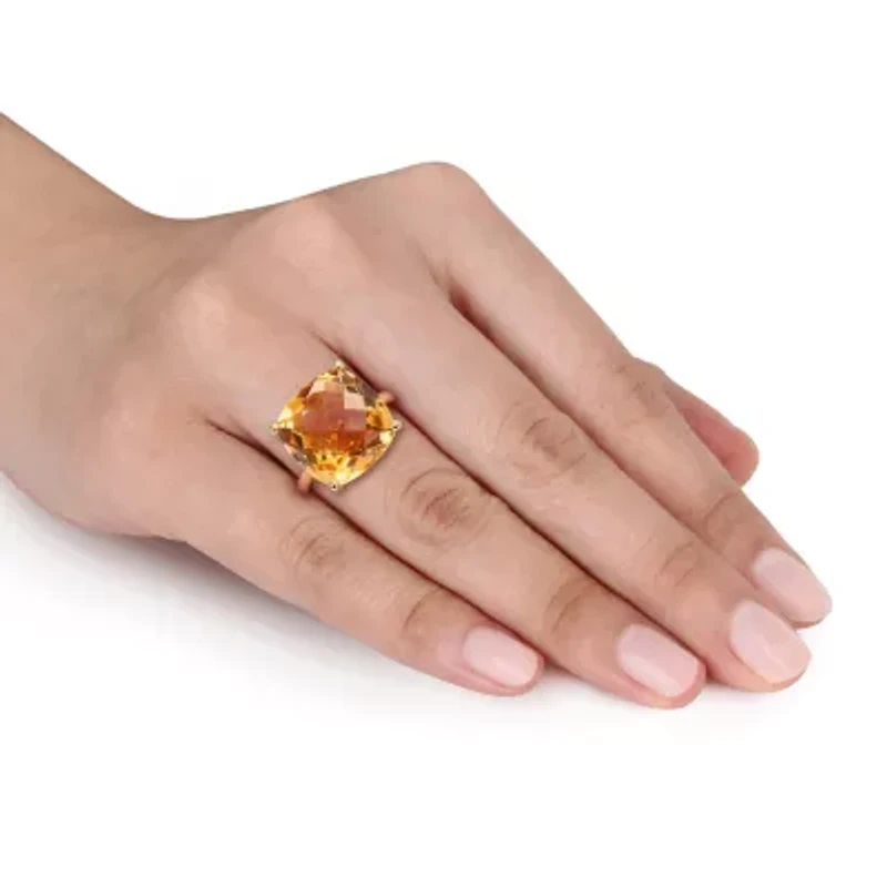 Madeira Citrine Cocktail Ring 14K Yellow Gold