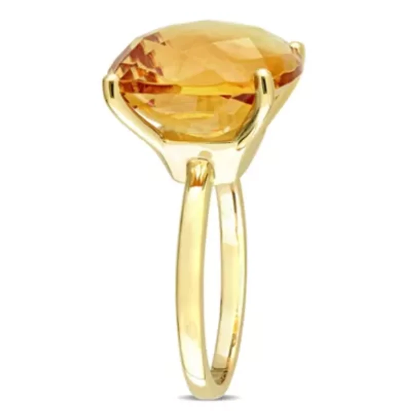 Madeira Citrine Cocktail Ring 14K Yellow Gold