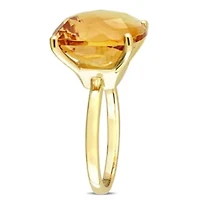 Madeira Citrine Cocktail Ring 14K Yellow Gold