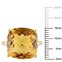 Madeira Citrine Cocktail Ring 14K Yellow Gold